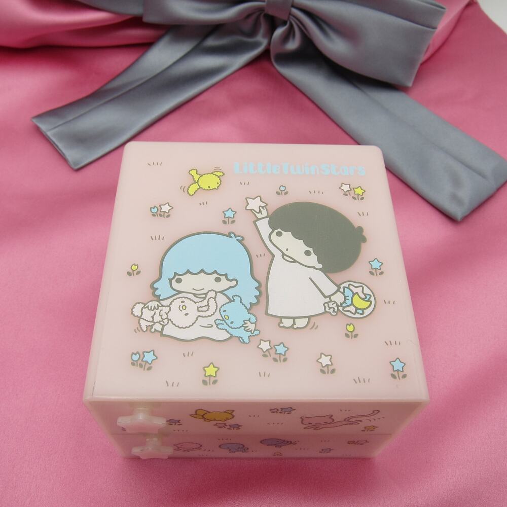 Vintage Little Twin Stars 1976 Sanrio Jewelry Trinket Box